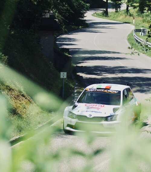 L'auto Coral in azione al Rally del Friuli Venezia Giulia